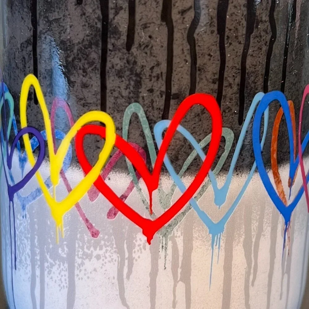 Lang BLEEDING HEARTS / LOVE WALL Ceramic Mug w/ Mural Artwork by James Goldcrown - Picture 7 of 15